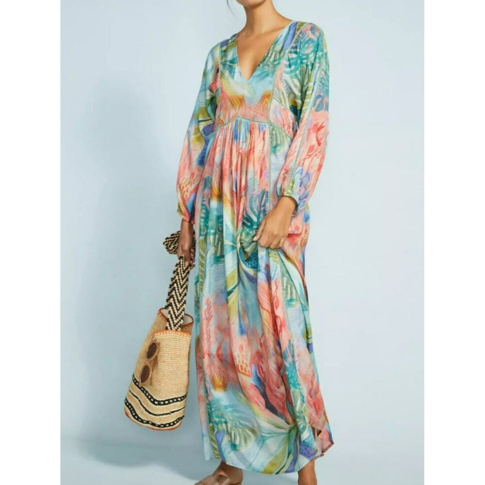 Anthropologie Bl-nk Bl^Nk London Victory Cover-Up Maxi Dress